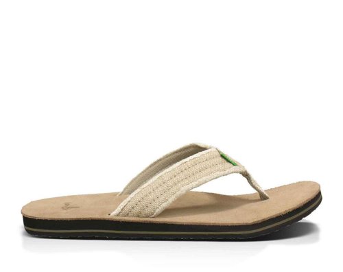 Sanuk Fraid Not - Sanuk Flip Flops Mens Khaki - Philippines WSRUYD036